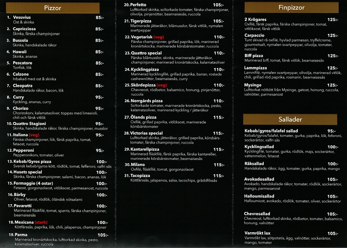 Menu - 2 Krögare Restaurang photo 3
