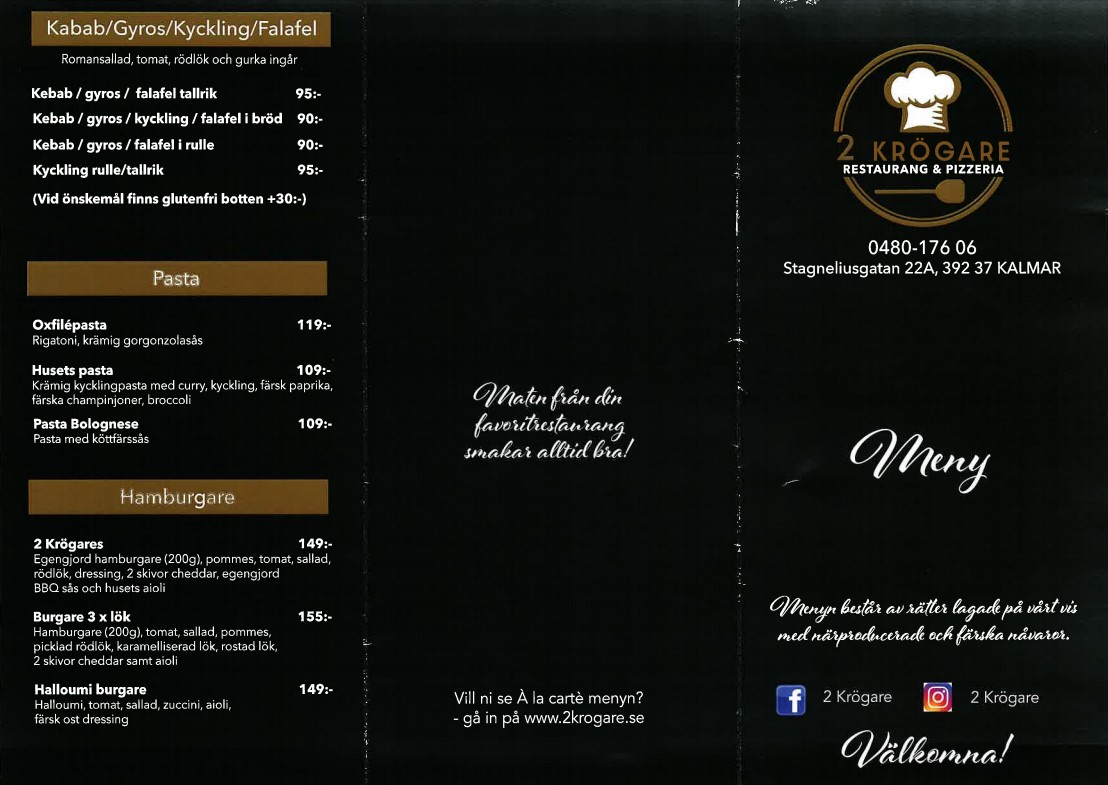 Menu - 2 Krögare Restaurang photo 4